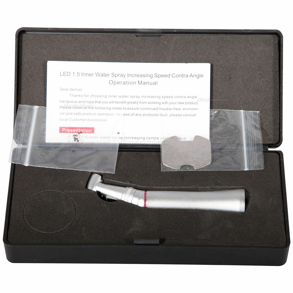 Tealth Dental 1:5 LED Increasing Speed Contra Angle Handpiece 1020CHL-105 PT